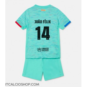 Barcelona Joao Felix #14 Terza Maglia Bambino 2023-24 Manica Corta (+ Pantaloni corti)